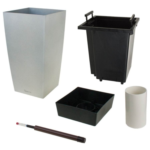 Пластиковое кашпо с автополивом Conic Stone