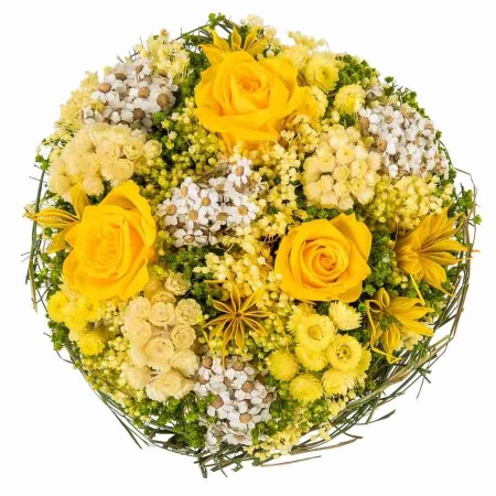 Стабилизированный букет Гарден желтый