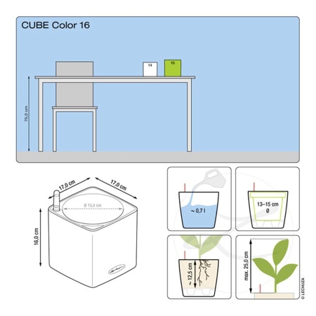 Кашпо Lechuza Cube Color