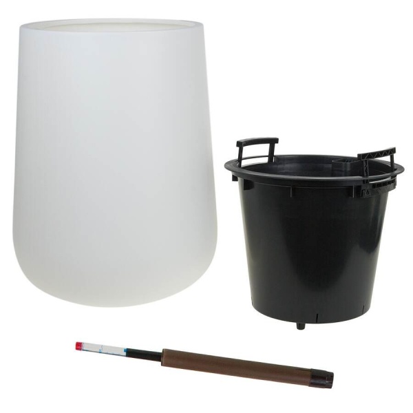 Пластиковое кашпо с автополивом Jar Silk WL