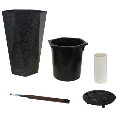 Пластиковое кашпо с автополивом Conic Vase Ribs WL