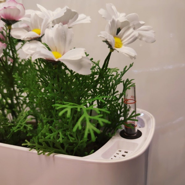 Пластиковое кашпо с автополивом Oval Silk фото