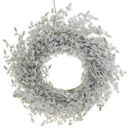 Венок еловый искусственный Заснеженный