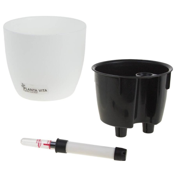 Пластиковое кашпо с автополивом Round Matt