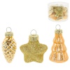 Набор елочных игрушек Ель, шишка, звезда