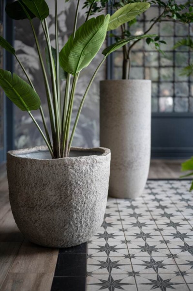 Высокий горшок вазон Sandy Cement