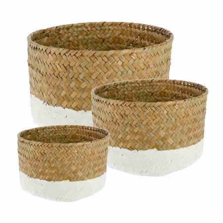 Набор плетеных кашпо из водорослей