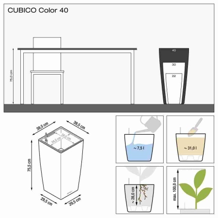 Кашпо Lechuza Cubico Color