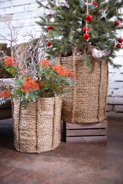 Кашпо плетеное Tower