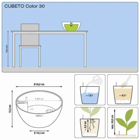 Кашпо Lechuza Cubeto Stone