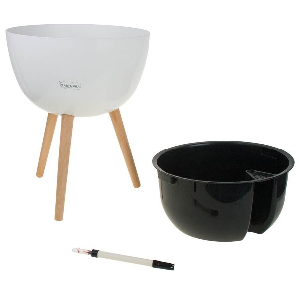 Пластиковое кашпо с автополивом Round Matt WL