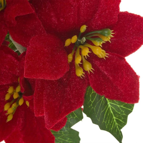 Пуансеттия искусственная в горшке