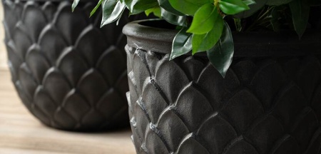 Глиняный большой горшок Mterra Leaves Jar