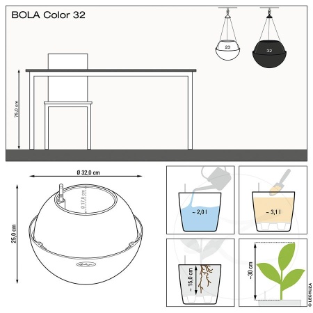 Кашпо Lechuza Bola