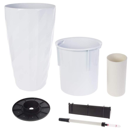 Пластиковое кашпо с автополивом Vase Rib
