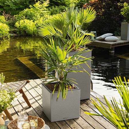 Кашпо Lechuza Canto Stone LED low