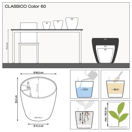 Кашпо Lechuza Classico Color