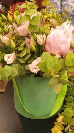 Коробка-ваза Green со вставкой из искусственной замши