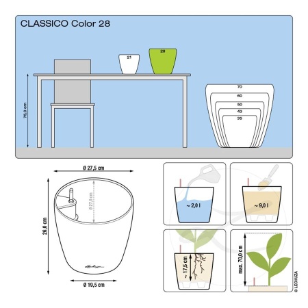 Кашпо Lechuza Classico Color