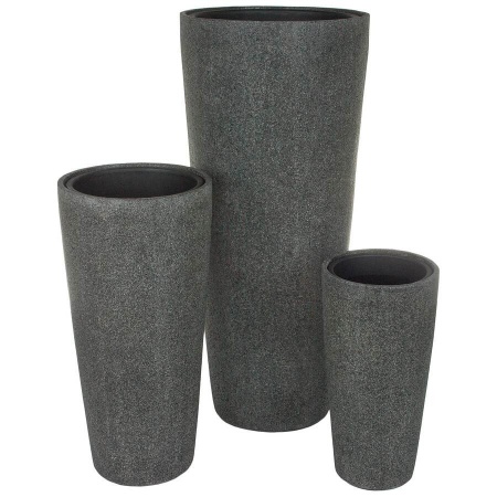 Высокий вазон Rock-gray 