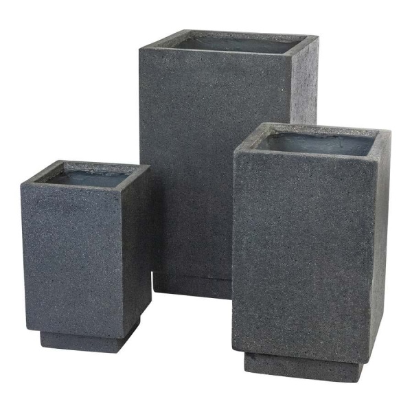 Высокий горшок Sandy black Column